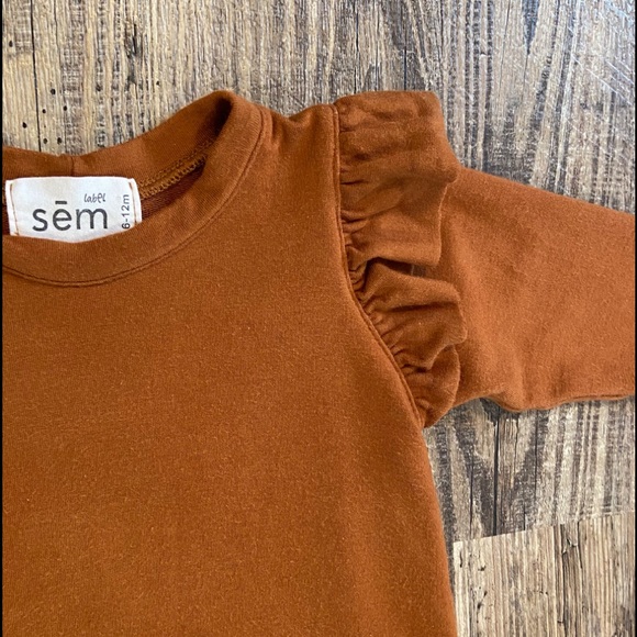 Brown Frill Baby Shirt - Picture 2 of 2
